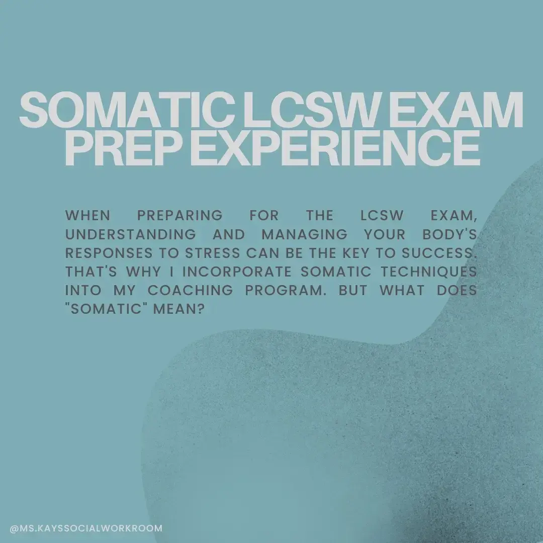 Your body is your ally during LCSW exam prep! 🧠💪 Pay attention to your somatic cues—breathe through the tension, ground yourself in the present, and bring anxiety into balance. The calm and clarity you practice now will follow you into the exam room. 🕊️✨ #lcsw #socialwork #socialworker #msw #socialworkstudent #socialworkersoftiktok #lcswexam #lcswexamprep 