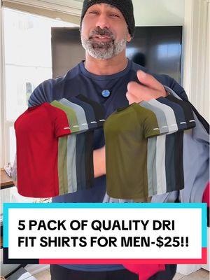 Only $25 for this 5 pack of dri fit shirts for men! Attention fitness men and fitness influencers! Grab these athletic shirts at a great price! . . #mensshirt #drifit #drifitshirt #dryfit #gymshirt #gymshirts #workoutshirt #athleticwear #performancewear #tshirt #treasurefinds #ad #falldealsforyou #ttslevelup #TikTokShopHolidayHaul #starcreatorcompetition #TikTokShopBlackFriday #giftguide #spotlightfinds #giftideasforhim  #giftideasforher #TikTokShopCreatorPicks  #TikTokShopCyberMonday #holidaygifts #holidaygiftideas #christmasgift #christmasgiftideas