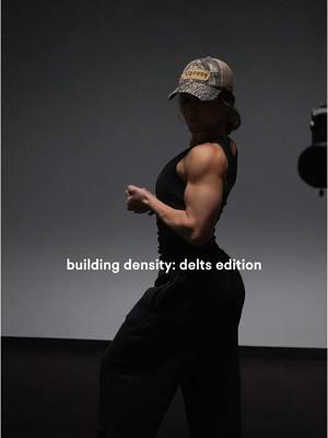 BUILDING DENSITY- delts edition🔒 #fyp #delts #musclebuilding #shoulderworkout #bikinibodybuilding 