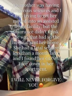 There are some things you just don’t come back from. I did everything I could and fought with doctors and insurance to get her the treatment she needed. In the end, they didnt even send a coroner!! My children and I sat with her body for 7 hours before the funeral home arrived!!!! I WILL NEVER FORGET OR FORGIVE!!! My mother’s death could have been prevented!! #fyp #unitedhealthcare #insurance #healthinsurance #healthcare #racket #corrupt #death #assassin #power #money #poor #games #trending #tiktokviral #viralvideo #mother #daughter #caregiver #broken #funeral #hospital #iremember #neverforget #iunderstand #🖤 