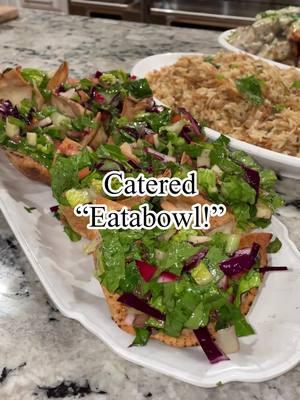 Best ever catering bowl hack ever! Just in time for elegant catering during the holidays.   😊😊😊 #fattoush #Recipe #fattoushcups  Salad •4 c romaine lettuce 🥬 •1 c cucumbers 🥒 •1 c tomatoes 🍅  •2-3 large radishes •1/2 c parsley 🌿  •1/2 c purple cabbage  •1/4 c green onions  Fattoush dressing  •1 c  @mina olive oil  •1/2 c lemon juice  • 1 tbsp apple cider vinegar • 1 tbsp salt  • 2 tbsp sumac • 1 tbsp garlic sauce, or two cloves fresh garlic • 1 teaspoon pomegranate molasses  • 1 teaspoon oregano or zatar  • 1 tsp Dijon mustard (it’s a stabilizer)  • beet juice for pink color Blended dressing store in a mason jar use as needed.  Eatabowl pita 🫓  •2-3 whole large pita • Mina olive oil  •Zatar  Brush the pita bread with olive oil. Slice a large pita bread into thirds or halves for smaller pitas. Arrange and press the pita pieces into a cupcake tin to form a bowl shape. Sprinkle with Zayat, then bake in the oven for approximately five minutes at 350° or until golden brown. Enjoy the delicious eatabowl with every bite! Fresh last minute veggies  from @papayafm  #ArabicFood #LebaneseFood #Salad #HolidayArrangements #FYP #HolidayTreats #CateringIdeals #Dearborn #DearbornHeights #Detroit #Yummy #SaladRecipe #FuRecipe #HealthierFood #FoodIdeas #MomLife #Catering@Papaya @Mina 