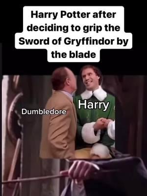 It was a full firm grip too😂 #swordofgryffindor #chamberofsecrets #basilisk #heirofslytherin #tomriddle #avadakedavra #harrypottertiktok #harryronandhermione #hermionegranger #expectopatronum #patronuscharm #marauders #maraudersmap #gobletoffire 