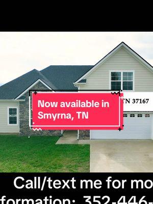 3 bedroom, 2 bathroom, 2 car garage, storm shelter, and extra large bonus room in Smyrna, TN under $400,000.  #timcollinsrealtor #simplihom #realestate #smyrnatn #nashvilletn #firsttimehomebuyer #forsale @Bell Law Settlement @CMG Home Loans @simpliHŌM 