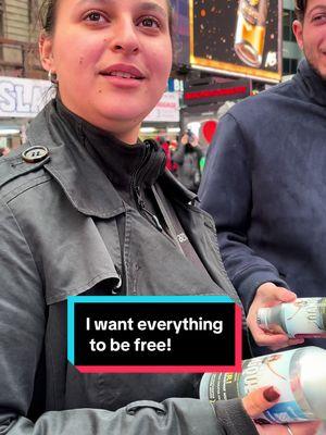 I want everything to be free! #freewater #free #water #fyp #fypシ #foryoupage #nyc #timesquare 