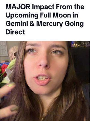 I’m over the moon excited about this! Mercury goes direct at the EXACT SAME TIME that the full moon in Gemini is exact. Major impact from this moon 🙌🏼💖🤩 #fullmoon #mercuryretrograde #mercury #retrograde #mooncycle #moon #gemini♊️ #gemini