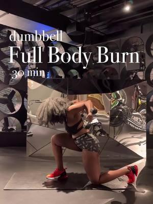 This is a spicy FULL BODY HIIT WORKOUT 🌶️🔥‼️ This only take about 30 minutes to complete, but it’s a fat burner for suuurree🙌🏾 Tpis: 📌 lean forward as you reverse lunge in exercise 1 to better engage the glutes 📌 use your core to propel the weights forward as you air punch in exercise 3–this will work your abs in this exercise 📌 using 7.5-10 lb weights in this video Do glute workouts 3x per week + combine with a high protein diet using EITHER a slight caloric surplus (if you want to build) or deficit (if you want to cut/sculpt), and your future self will thank you for it❤️ . . . 🖤 my 4 Week Abs Program is a must have if you are really ready for your personal 6 pack (can be done by all fitness levels!) 🖤 Build a curvy hourglass silhouette with my “Booty Bible: 8 week Glute Grail” Guide (🔗 link for all programs in my bio) . . . #fullbodyworkout #fullbody #fullbodyhiit #fatlosstips #fatlosscoach #fatlosstransformation #fatlosshelp #dumbbellworkout #workouttips #upperbodyworkout #upperbodystrength #lowerbodyworkout #explorepage