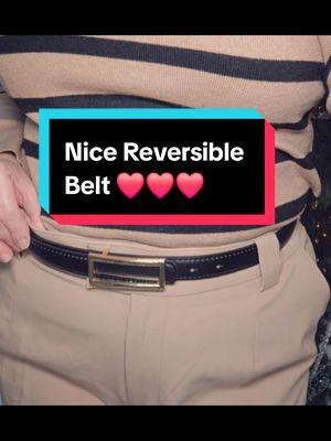 I love the design of this belt. It really elevated each look, I paired it with, and it comes another colors. Take a boring outfit and make it more upscale! #belts #reversiblebelt #sleekdesign #elevatedbasics #elevatedlook 