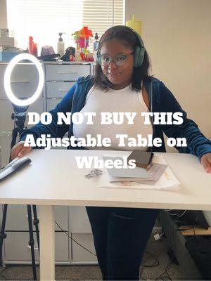 You deserve an easy life! Grab yourself an adjustable table on wheels! #TikTokShop #ttshop #adjustabletable #tableonwheels #bedsidetable #mydepot #adjustabledesk #office #wfh #homeimprovement #overbedtable 