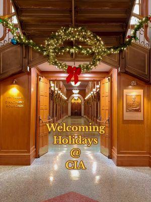 It's the most wonderful time of the year! ✨The Culinary Institute of America is all set to welcome the holidays! 🎄 We're decking the halls and spreading holiday magic🪄✨ #HolidayMagic #ciaholiday #trending #christmas #holidaycountdown #santa #culinaryschool #culinarystudent #culinaryinstituteofamerica #decoration #cheistmasdecoration #christmas2024🎅🎄 