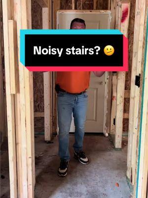 Is your house new? Do you have a two story? Do your stairs squeek? If so this one’s for you! #fyp #foryou #explore #explorepage #humor #newconstruction #loose #builder #yourwelcome #two #story #house #steps #oops #glue #contractor #inspector #noise #woodworking #predrywall