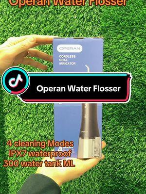 Hello everybody, I ordered this cordless oral irrigator from TikTok shop. I have been using this lately.  And it comes with the four cleaning modes. Modes one  normal it’s regular day-to-day, cleaning, 2nd soft gentle, clean for sensitive gums 3rd pluse massaging and cleaning for gums and 4th strong delivers higher water pressure for cleaning  and I highly recommend you guys so must check this out. Don’t wait for the last minute #v#viralf#foryouf#foryoupaget#tiktokshopw#waterflooserc#cordlessoralirrigatort#teethcarec#cleaningtoothtoolsf#flosser