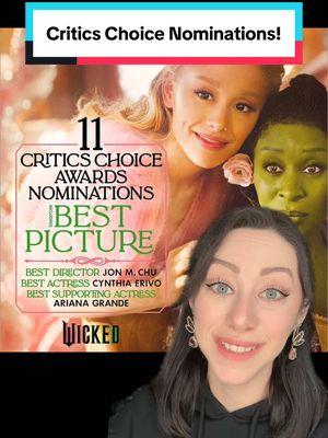 The @Wicked Movie has garnered 11 @Critics Choice Awards ! #wickedmovie #awardseason #criticschoiceawards #nomination #theozvlog #cynthiaerivo #arianagrande #greenscreen 