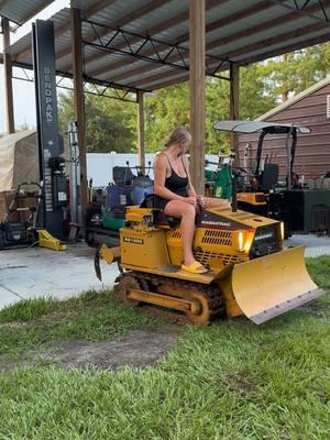 Have you ever seen a mini-bulldozer!? So much fun! #operator #heavyequipment #backyard #newtoy #gardening #landscaping #homestead #property #feltcute 