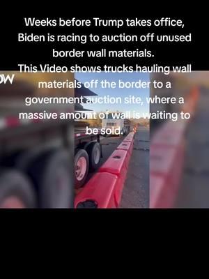 >> Weeks before Trump takes office, Biden is racing to auction off unused border wall materials.  #president #trump #wallstreet #economy #nyc #united #fypシ #unitedstates #tikto #Biden #mexico #wall #misssamarraya 