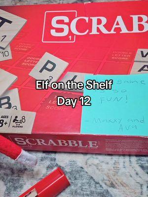 SCRABBLE 😍 such a fun board game! #boardgames #elfontheshelf #elfontheshelfideas #elfadventures #magic #childhoodmemories #mom #scrabble #elfmagic #tistheseason #momof2 #momlife #christmas 