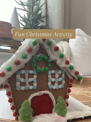 I love that I get to hop right into the decorating with these gingerbread house kits. Low effort holiday fun! #christmasactivities #christmasfun #gingerbreadhouse #christmasideas