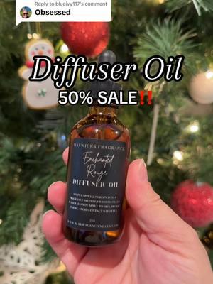 Replying to @blueivy117 If you’re as obsessed as I am, RUN! 💃🏼  #mavwickscandleco #diffuseroil #oils #essentialoils #diffuseroil #fallscents #oildiffuser #mavwicksfragrance #fragrancetiktok #fragrancetok #holidayscents #christmasscents #christmasgift #giftideas #christmasgiftideas #falldealsforyou #tiktokshopblackfriday #stockingstuffers #tiktokshopcybermonday #tiktokshopholidayhaul 