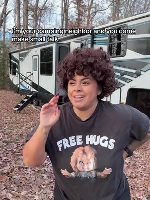 Just your friendly camping neighbor  #glampcounselor camping #glamping #campgrounds #rvhumor #rvnewbie #rvtravel #campingneighbor #campingtok #campingneighbors #gabygaby #humor #camplife #rvlife #rvlifestyle #rver #rving #camper #rvtips #happycamper