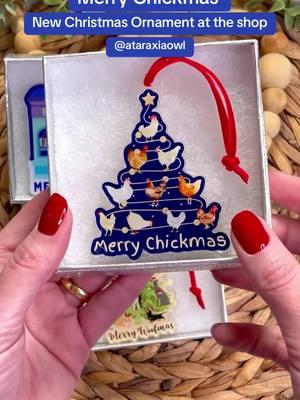 I am in love with this Merry Chickmas Ornament 🎄💝🥺 It is way too adorable, don’t you think? Let me know in the comments if you enjoyed this one  #merrychickmas #chickmas #ataraxiaowl #ornament #satisfying #stickerbusinesscheck #shopsmallbusiness🛍 #statecollegepa #stickershop #ilovechickens #shopsmallbusiness 