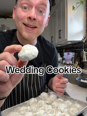 Make some Mexican Wedding Cookies 😁 #mexicanweddingcookies #mexican #wedding #cookies #EasyRecipe #try #fyp  Wedding Cookies  1 C. Butter (softened)  1/2 C. Powdered Sugar  1 tsp. Vanilla  2 1/4 C. Flour  1/4 tsp. Salt  3/4 C. Pecans (finely chopped)  Preheat oven to 400°F.  Cream together the butter, sugar, and vanilla until combined. Mix in the flour and salt until almost combined; add pecans and mix until the dough comes together.  Form cookies using a cookie scoop or by hand. Place on a baking sheet lined with parchment.  Bake for 11 minutes. Remove from oven and let the cookies cool for 2 minutes. Roll warm cookies in powdered sugar, let cookies cool completely then roll them in powdered sugar for a second time.  Store Mexican Wedding Cookies in an airtight container for a couple weeks. 