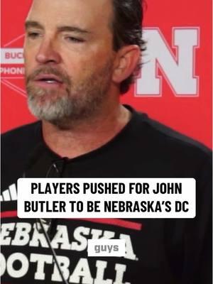 John Butler was surprised when multiple players advocated for him to get the defensive coordinator job. #GBR #Huskers #NebraskaFootball #CollegeFootball #HuskerNation #HuskerPower #CFBnews 