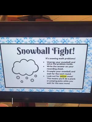 Let it snowwwe Math Problems #teachersoftiktok #fyp #teachertok #2ndgradeteachers #snow 