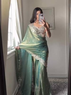 Ankita stuns in our Moss Green Embroidered Silk Saree. #indianoutfit #saree #lashkaraa 