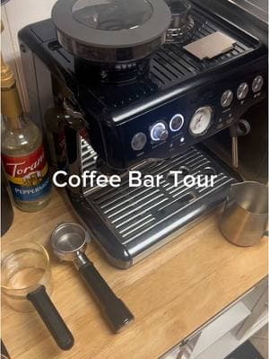 Here a little tour of my coffee bar! #barista #coffee #latte #brevillebaristaexpress #homecoffee #homecoffeebar #homecoffeeshop #homecoffeeshop #coffeetok  