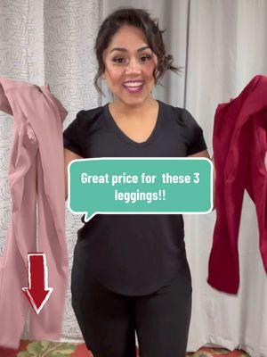 3 leggings with pockets for less than $35 #TikTokShopHolidayHaul #NewYearNewAura #shortvideo #fashion #Add #OOTD #fashion #Gym #yogaleggings #squatproofleggings #AdelaMendoza 