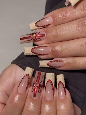 wrapped in warmth🎁❤️✨ @Linette Sanchez  inspo: @Lena 💛  @Apres Nail  : Sculpted Square Long Tips Gel X Prep ph Bonder  Acid Free Primer  Extend Gel  Omni Light  Non-Wipe Top Coat  #midlandtx #midlandnails #midlandtxnails #westtexas #432 #girlynails #daliaorteganails #gelx #gelxnails #apresgelx #mixandmatchnails #capcut #trendingnails #nailsofinstagram  #nailinspo #nailideas #nailporn #taperedsquare #taperedsquarenails #squarenails #nails #nailtechlife #uñas #christmasnails #sweaternails #chromenails 