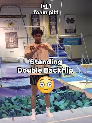 standing double backflip progression 👀 @FrederickFlips #gymnastics #backflip 