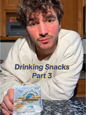 Drinking Snacks - Part 3  Fried Halloumi Fries and a Hot Honey Dipper  A Mediterranean take on mozzarella sticks. Soak up the booze with some fried foods. I love you ❤️ • #drinkingsnacks #halloumi #cheesesticks #friedcheese #fyp #hothoney #chillguy #sillyjake #verywellbalanced