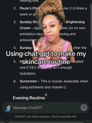 Using ChatGPT to fix my life 😂 SkinCare Routine PT 1 #chatgptprompts #chatgpthack #skincareroutine #nightimeroutine  #skincare #sundayriley @Sunday Riley #laneige @laneige_us @Paula’s Choice @Lancôme #greenscreen 