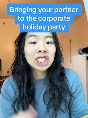 Dont bring ur plus one unprepped!!! #corporate #corporateholidayparty #workholidayparty #holidayparty #corporatelife #corporatetiktok #corporateadvice #corporatetips #corporateamerica #officelife #officelifetiktok #officelifebelike #8to5 #9to6 #9to5 #9to5life #corporatemillennial #corporaterules #corporatetok #corporatelessons #corporateworld #corporateworldbelike #corporategal #corporategals #corporategirlies #corporategirl #corporategirly #corporategirls #therealsamelle #samelle 