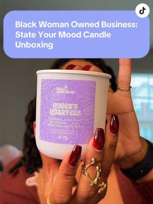 Make sure y’all go follow @STATE YOUR MOOD and order something for yourself or a loved one! #stateyourmood #candletok #candles #candlereview #smellgoodfeelgood #unboxingvideo 