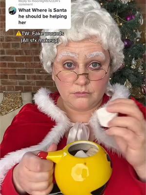 What should i do next? Poor mrs claus freezes in a blizzard #mrsclaus #frozen #blizzard #snowstorm #24daysofchristmas #12daysofchristmas #christmas #christmascountdown #christmastiktok #christmasgonewrong 