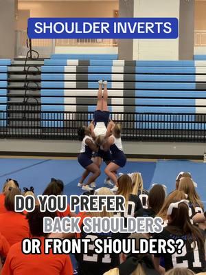 I like this way bc it’s a better progression into hand in hands :) #cheer #cheerstunts #cheerleading #cheersquad #allgirlstunt #shoulderinversion 