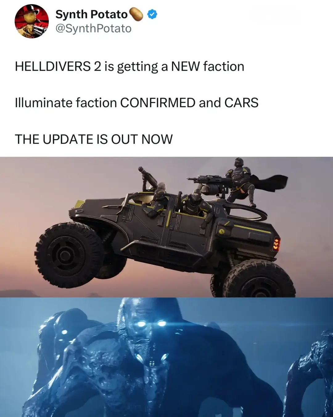 A new faction and CARS?!? We are so up right now 🙌 (@HELLDIVERS 2) #gaming #GamingOnTikTok #helldivers2 #superearth #thegameawards #goty #helldivers 