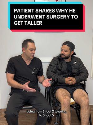 Patient shares why he decided to undergo surgery to get 3 inches taller #tiktok #taller #height #shortpeopleproblems #shortking #doctorsoftiktok #surgeonsoftiktok #surgeon #doctorsoftiktok #doctor #viralvideo #viral #doctors #heightproblems #heightdifference #tall 