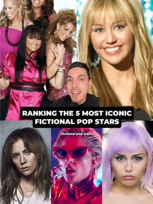 My ranking of the 5 most iconic fictional pop stars!!! #hannahmontana #astarisborn #blackmirror #ashleyo #skyeriley #smile2 #cheetahgirls #popmusic #film #tv #adamtheflop 