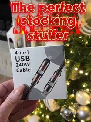 4-in-1 USB-C cable charger, 240W.  PD 5A Fast charging, Data sync, USB-A, type C, Lightening, Aluminum, Compatible with iPhone, iPad, Android, laptops #holidayhaul #tiktokshopholidayhaul #usbcharger #viralcharger #4in1charger #fastcharger #lighteningcharger #xjose