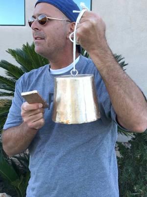 Sand casting a bronze bell using flower pot as model #music #musicalinstrument 