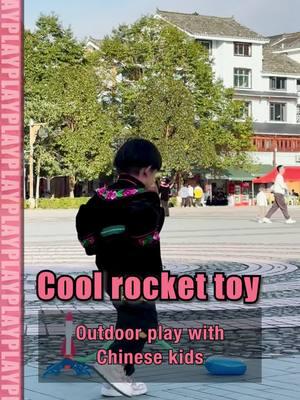 Miao kids are#lookupfor this! Rocket launcher 🎈happy playtime during #miaonewyear #toys #rocket #kidgames #guizhou #chinatravel #行走homeland #苗族 #outdoor #happy #play #cute #explore #kidsoftiktok #chinatiktok