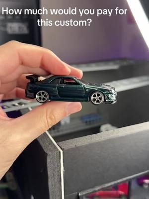 Its available #hotwheels #wheels #tuner #nissan #jdm #custom #carsoftiktok #r34 #toys #fyp #foryoupage 