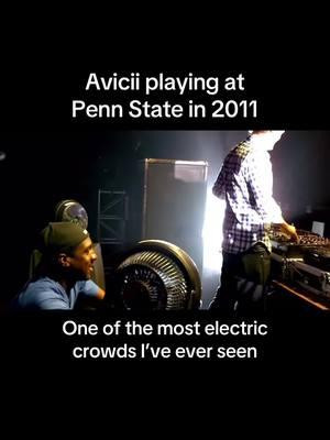 @Avicii playing out the Penn State anthem during a set on campus in 2011. Insane energy from the crowd (also love the custom ‘Berg’ basketball jersey being held up) (🎥: Malik “maliksta” Adunni) #avicii #pennstate #zombienation #electronicmusic #edm #rave 