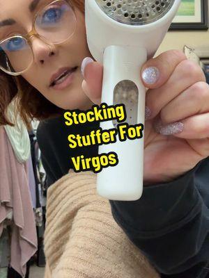 Just saying that this would make an awesome stocking stuffer for any Virgo in your life 💜  It’s so satisfying to see it, shave off all of the lint and little pills that form on all my sweaters, no matter what I do   ##lintremover##electriclintremover##portablelintremover##sweatercare##sweaters##virgo##over40fashion##stockingstuffers