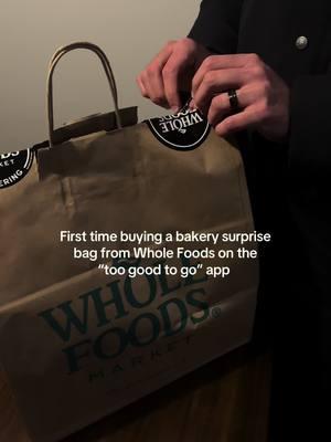 This is the second time I purchase food from too good to go, but first time getting it from whole foods! We were curious to know what the suprise bakery bag looked like, but did not expect all this food!! We did wish we got some bread, but its still a steal!  More businesses need to sign up with this app instead of dumping their food thats perfectly edible just because they were not sold in time 😤  @Too Good To Go @Too Good To Go Unboxing  #toogoodtogo #toogoodtogoapp #wholefoodsbakery #wholefoods #foodwasteprevention #notofoodwaste 