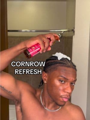 I need to get every last drip of my moneys worth. Here’s how I make my   cornrows last longer.  #cornrows #refresh #washday #4bhair #4chair #blackhair #cornrowstyles #blackhairstyle #healthy #naturalhair #storytime #mielle #curlyhairroutine #fyp 