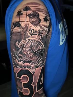 #killertattoos #fernandovalenzuela @Los Angeles Dodgers #la #dodgers #34 