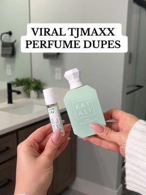 trying the viral perfume dupes at tjmaxx!! #tjmaxx #tjmaxxfinds #perfume #perfumetiktok #perfumedupe #kayali #smellgood #fragrances #perfumereview #perfumes @TJ Maxx 